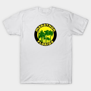 Marathon Florida Keys Beach Ocean Travel Vacation Palms T-Shirt